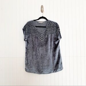 Soft Surroundings Crushed Velvet Nouveau Top